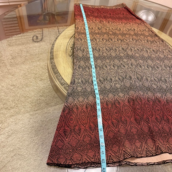 Diane von Furstenberg Cody Crinkle Cotton/Silk Maxi Skirt Ombre Geo Print 8 - Picture 6 of 11